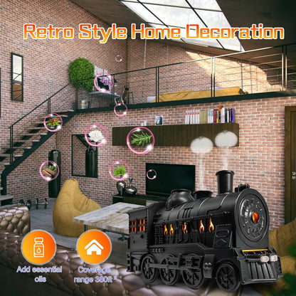 🔥Hot Sale 46% OFF🚂Retro Train Essential Oil Diffuser Humidifier