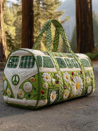 Blossom Path Quilted Duffle Bag