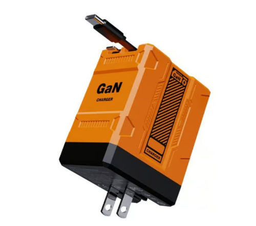 2-in-1 GaN Tryzovira 3.0  Charger with Retractable Cables