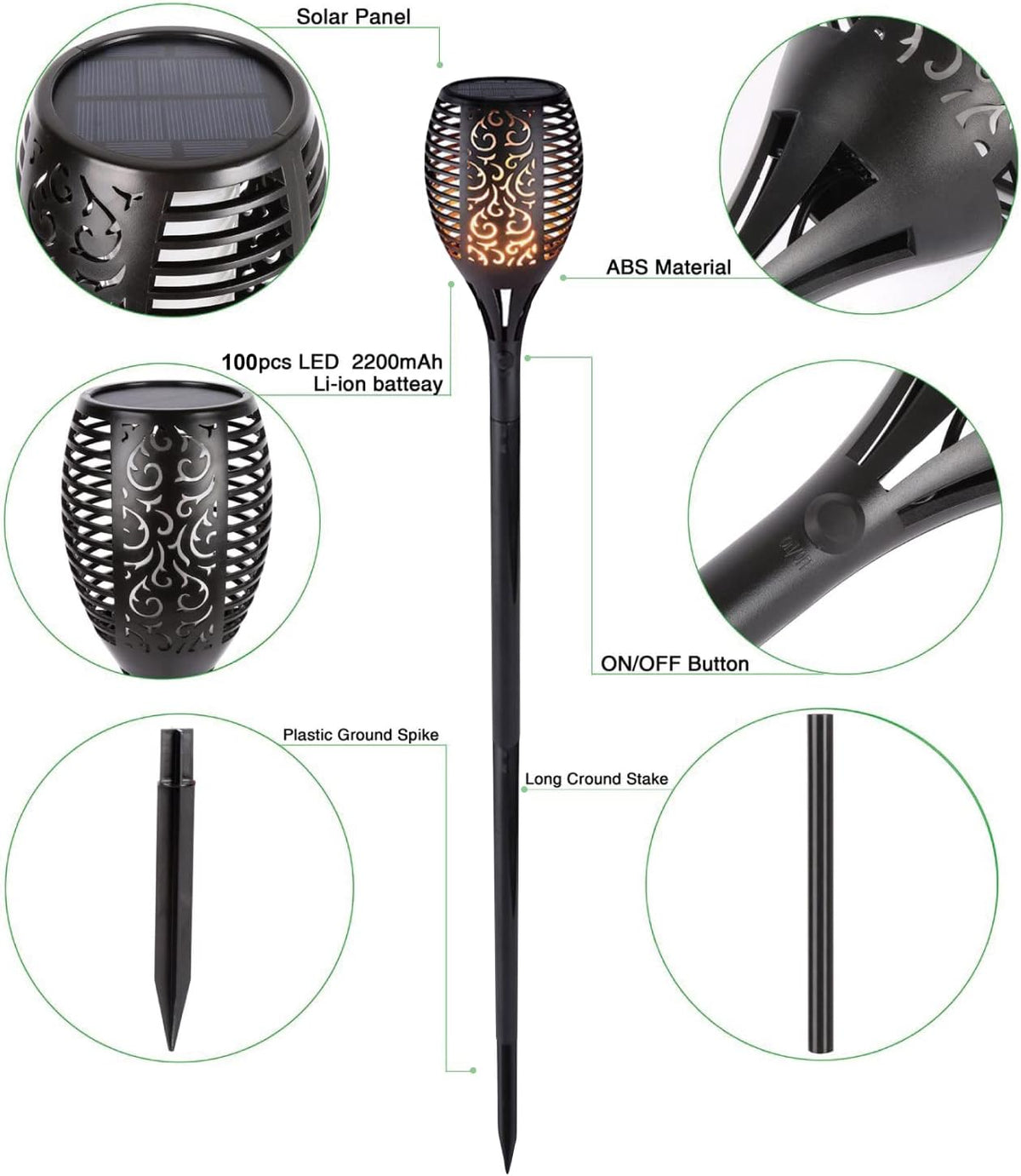 Flickering Flame Solar Garden Lights