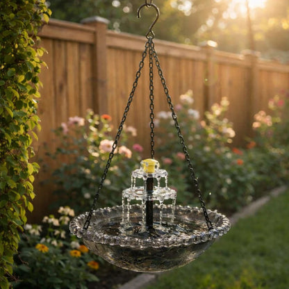 🔥🔥49% Off--Solar Cascade Hanging Bird Bath Fountain