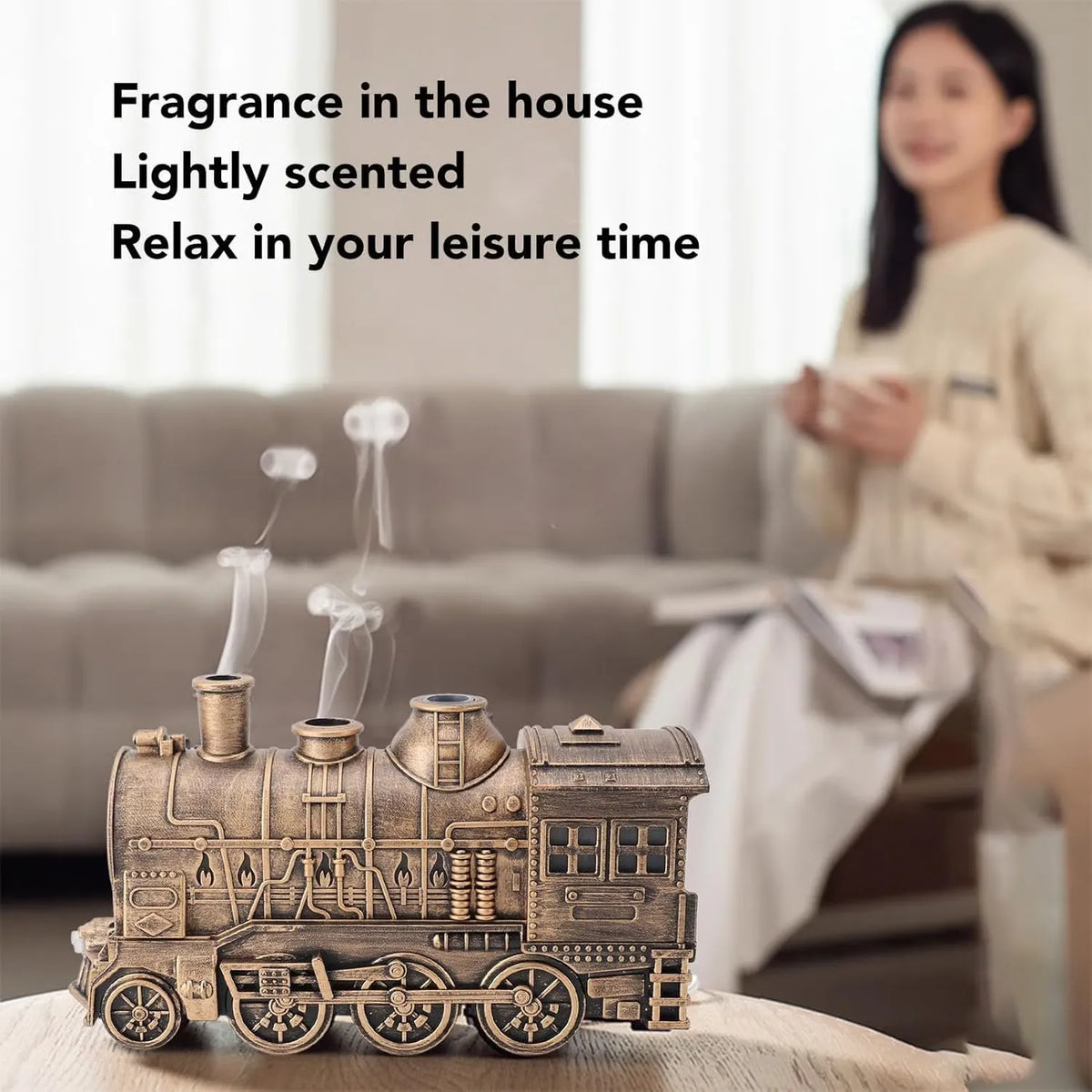 🔥Hot Sale 46% OFF🚂Retro Train Essential Oil Diffuser Humidifier