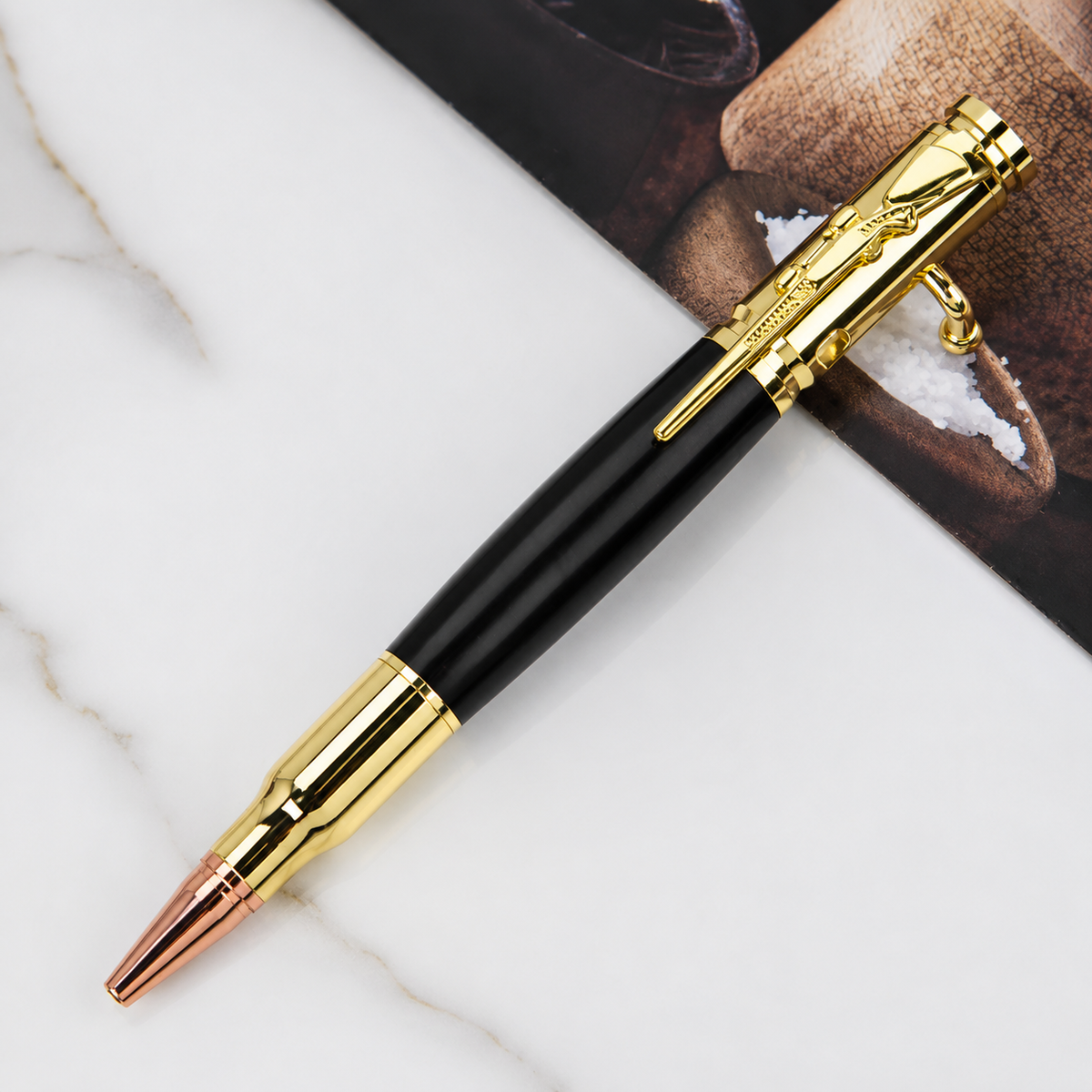 Handcraft🖊 Bolt Action Wooden Bullet PenTM | Crafted From Real Wood & Bullet Casing🔥