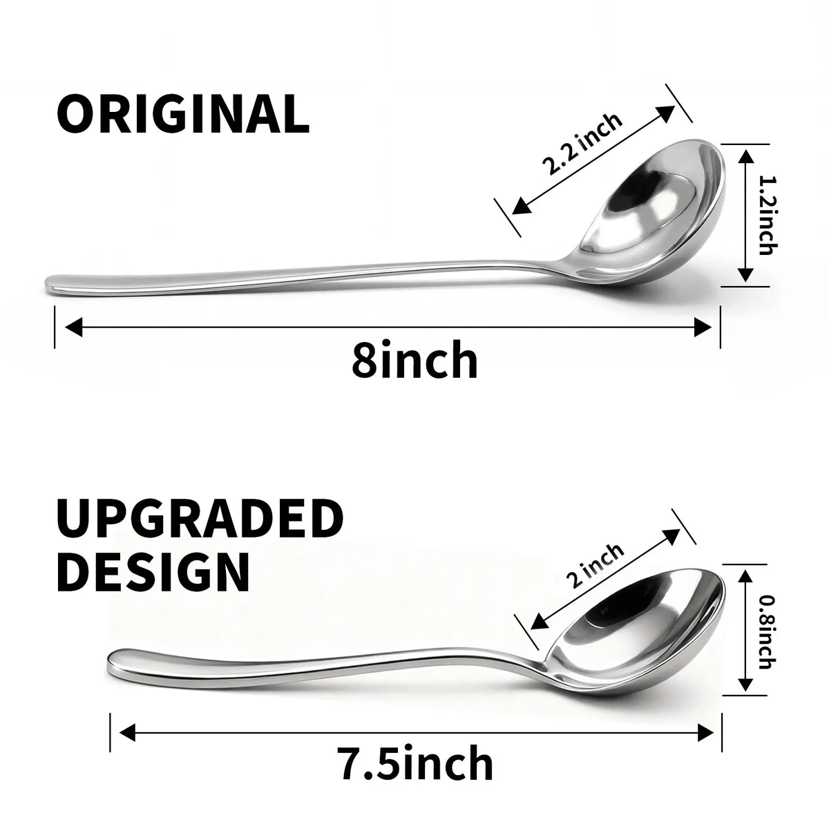 🍲 4/6 PCs Stainless Steel Soup Spoon Set
