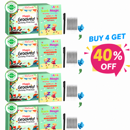 💥LAST DAY SALE 50%OFF💥📚MagicBook | Kids Practice Copybook Set (4Pcs/Set)