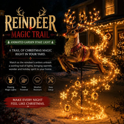 ✨🎅✨ 2026 New Santa’s Flying Sleigh Gift Cascade – Solar Christmas Garden Light