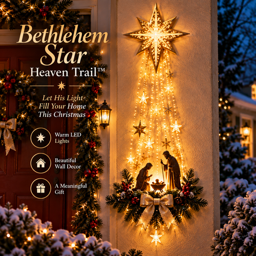 ✝️✨ Last Day — 49% OFF ✨ ✝️ Bethlehem Star Nativity Wall Light — A Beautiful Symbol of Faith