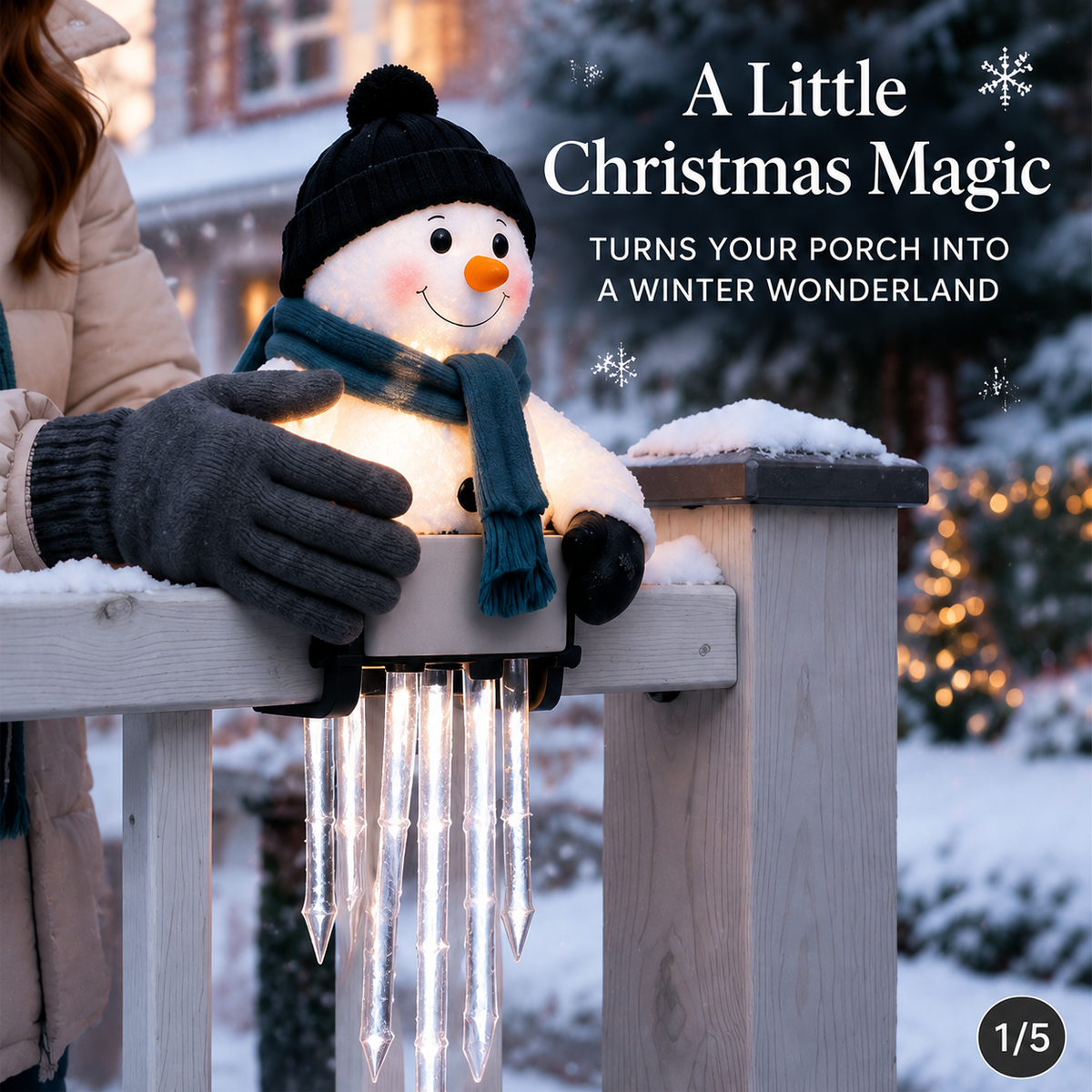 ❄️ TODAY ONLY: 49% OFF — WinterGlow Snowman Icicle Lights ☃️