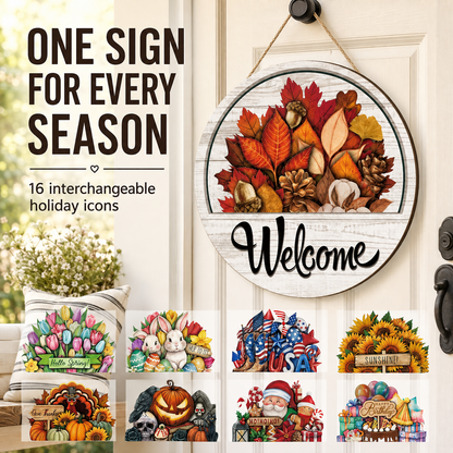 🔥 LIMITED-TIME 50% OFF🔥 — 16 Pcs Interchangeable Welcome Sign for Front Door