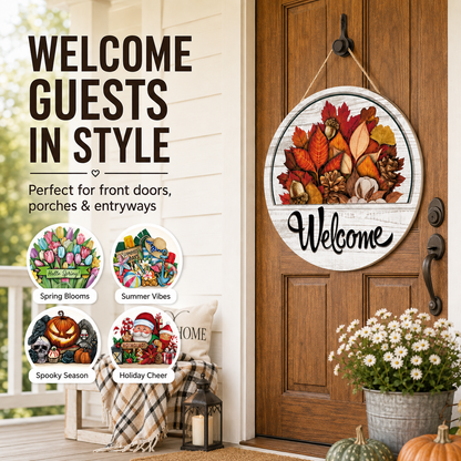 🔥 LIMITED-TIME 50% OFF🔥 — 16 Pcs Interchangeable Welcome Sign for Front Door