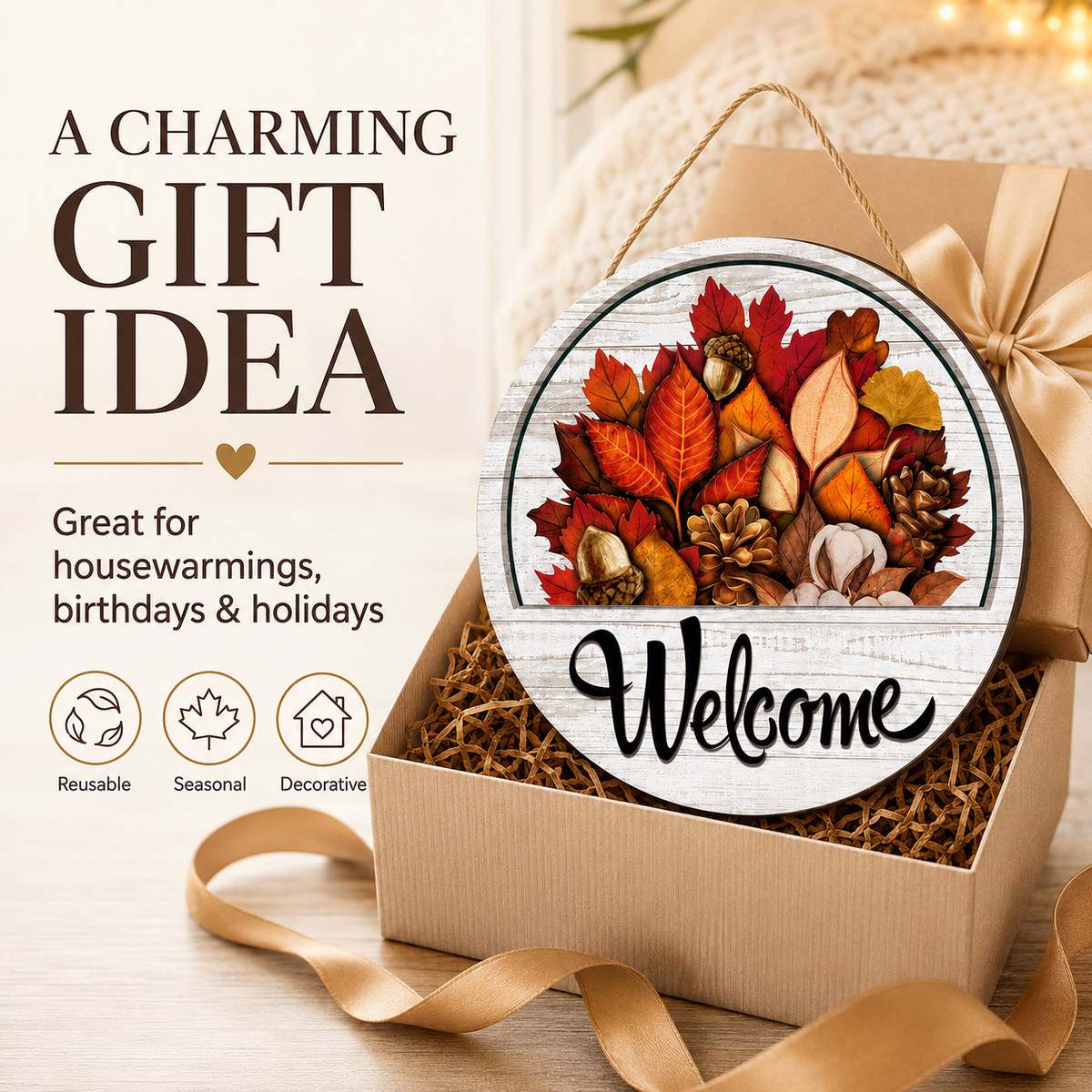 🔥 LIMITED-TIME 50% OFF🔥 — 16 Pcs Interchangeable Welcome Sign for Front Door