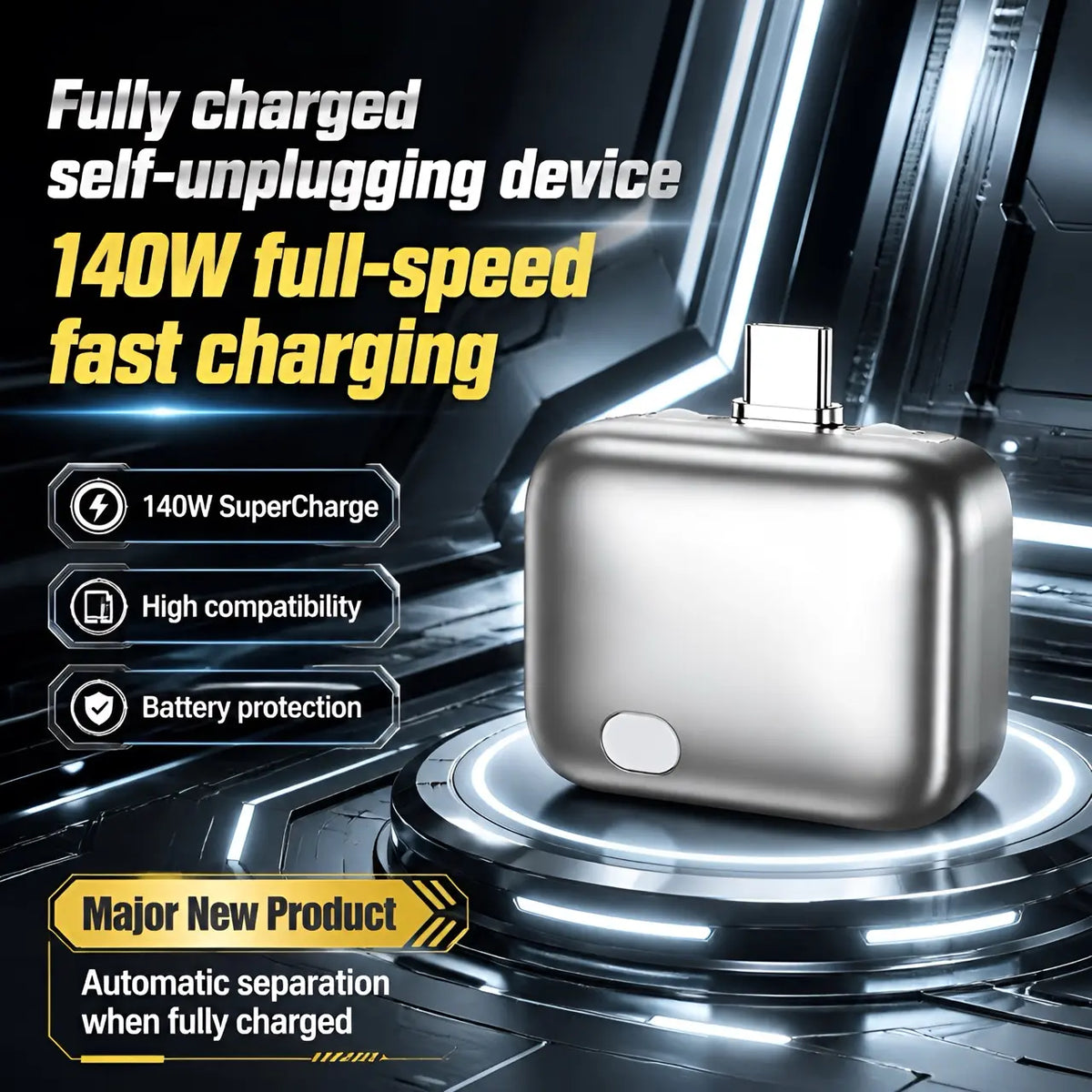 Smart Auto-Disconnect USB Charging Cable: Anti-Overcharge Protection