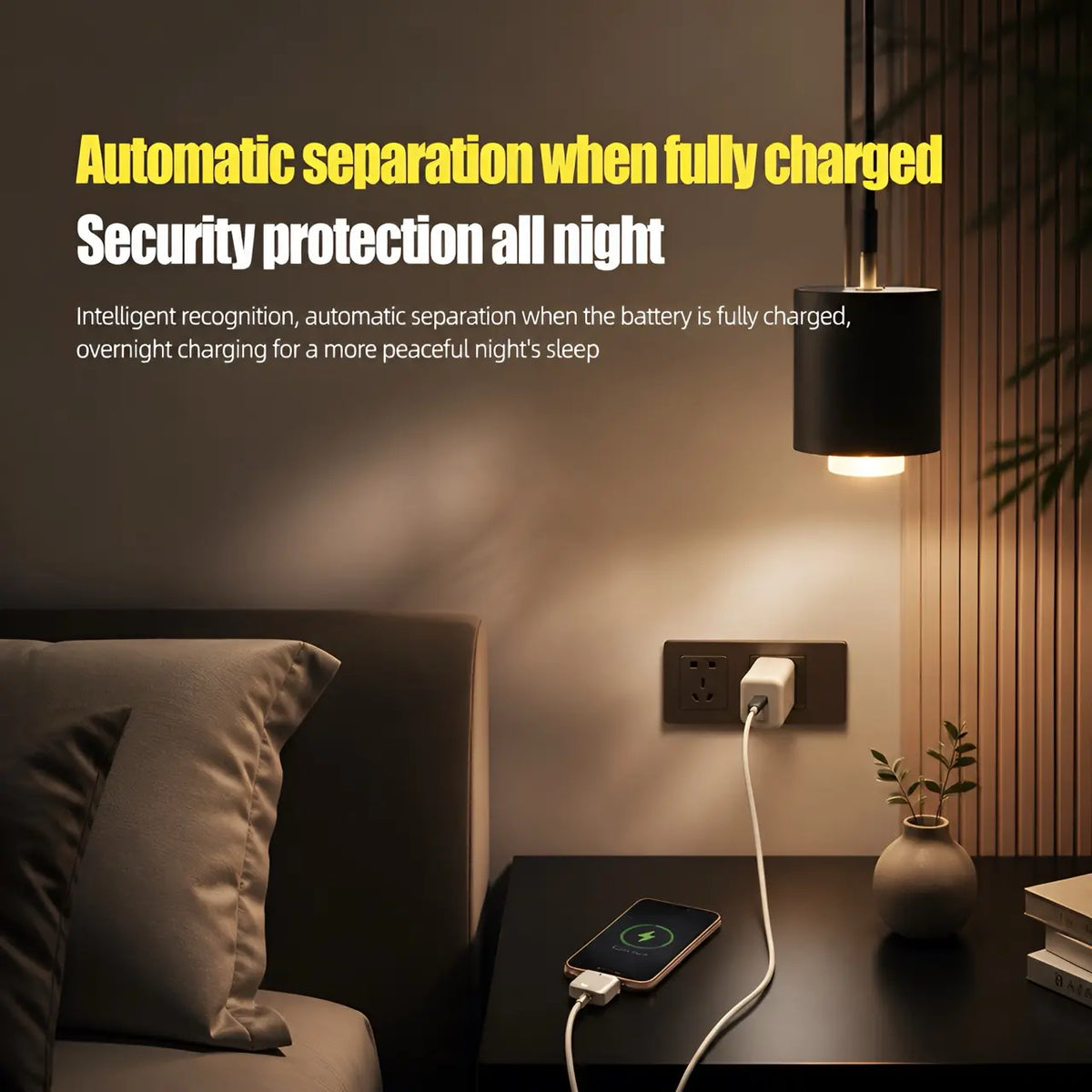 Smart Auto-Disconnect USB Charging Cable: Anti-Overcharge Protection