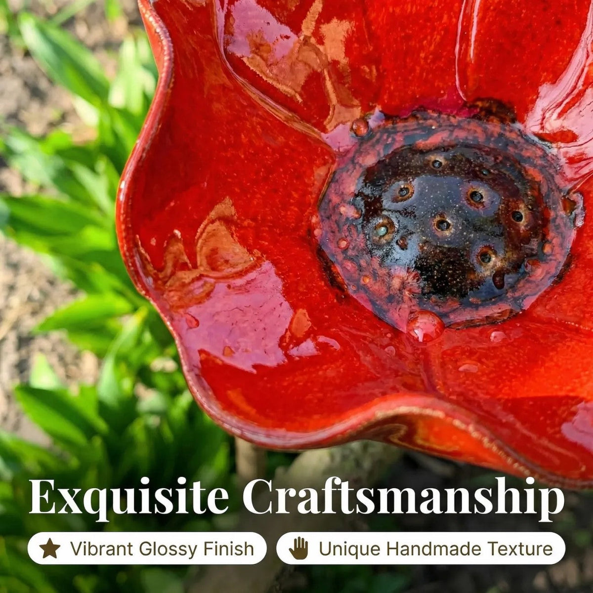 🎁 A Meaningful Garden Gift 50% Off--🎁Handmade Metal Flower Garden Stake🐦