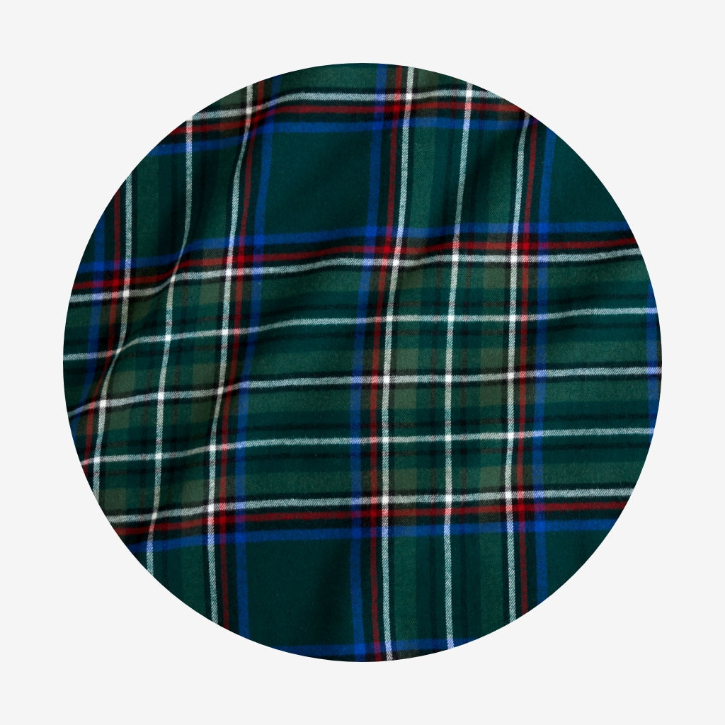 Green Tartan Plaid Flannelette Poshmas Stocking