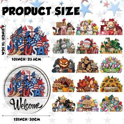 🔥 LIMITED-TIME 50% OFF🔥 — 16 Pcs Interchangeable Welcome Sign for Front Door