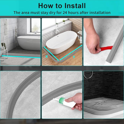 Silicone Water Separator Barrier For Bathroom & Kitchen Basin