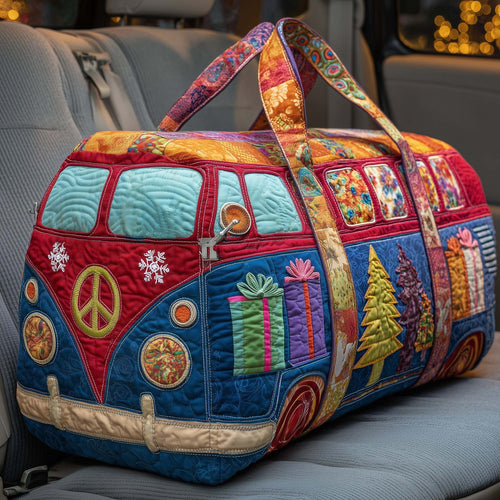 Hippie Christmas Gift Quilted Travel Bag