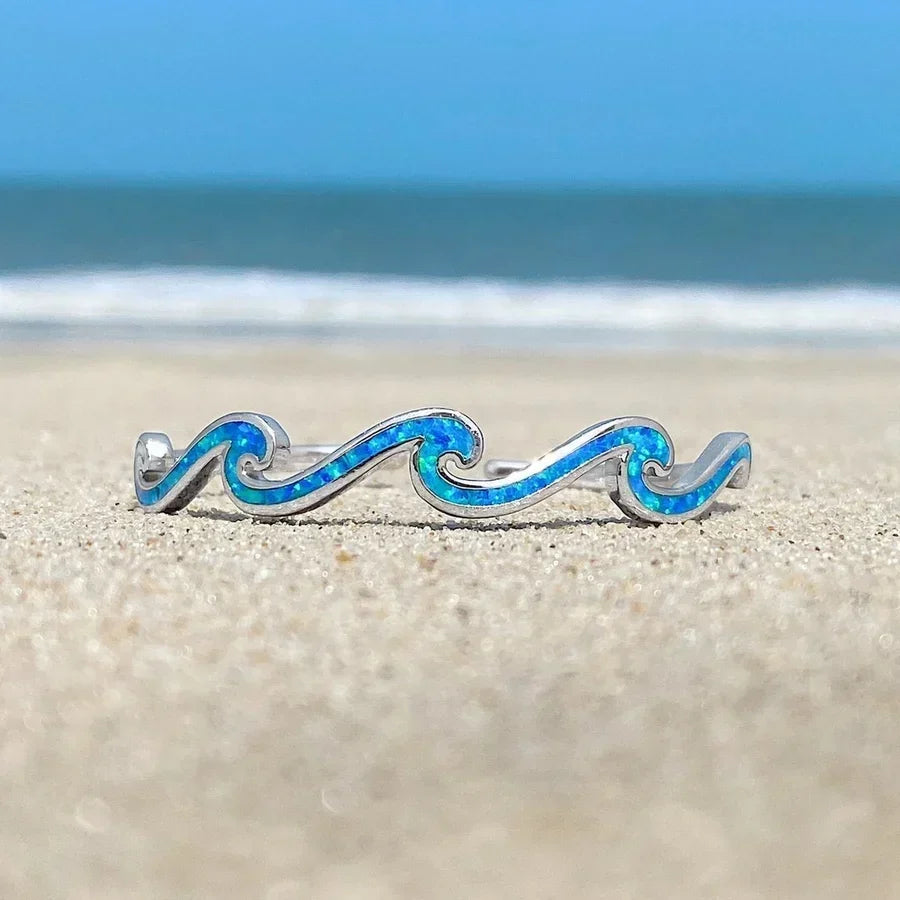 Wave Blue Opal Bangle - foto 3