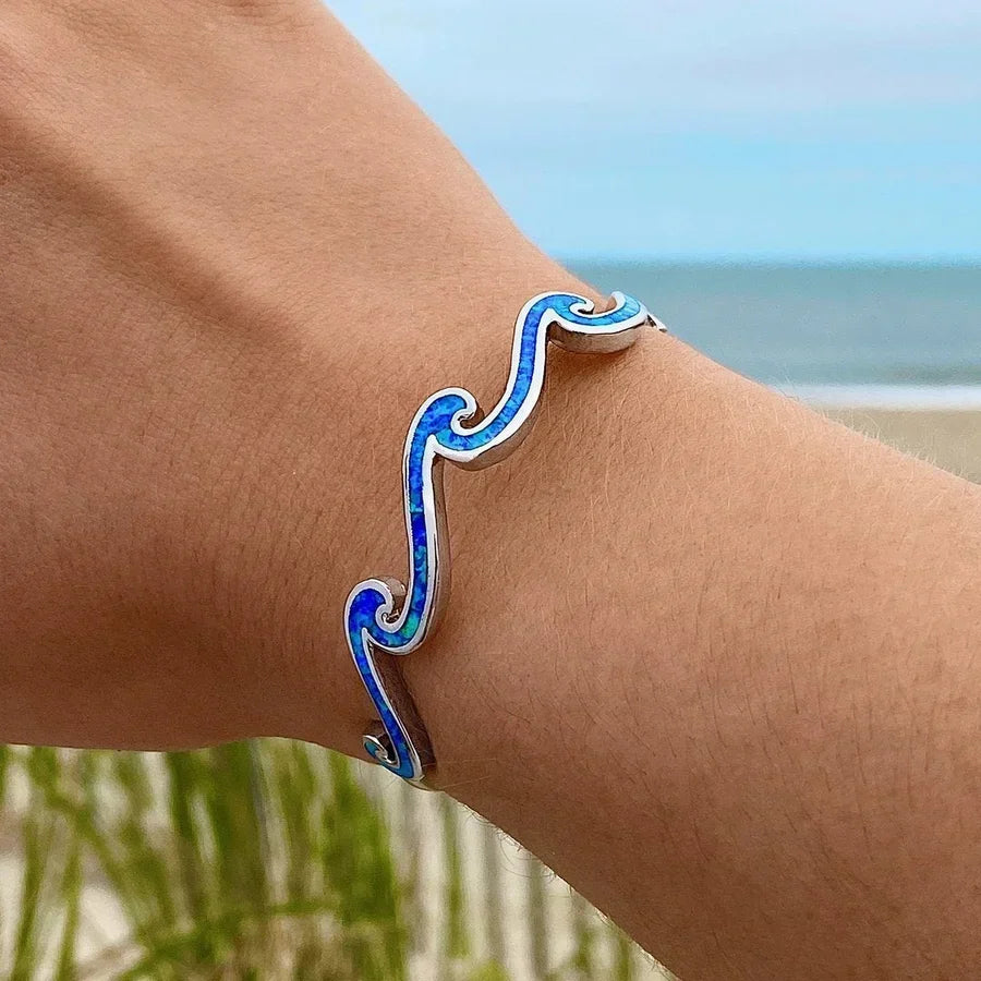 Wave Blue Opal Bangle - foto 2