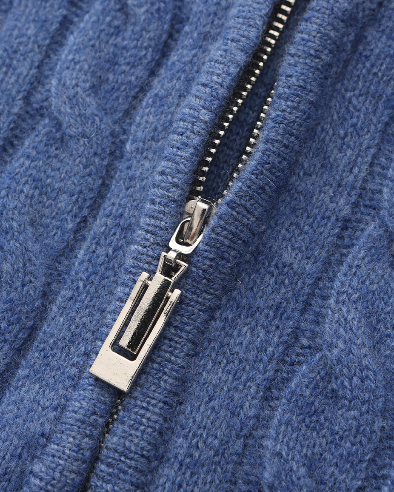 100% Cashmere Woven Half Zip - foto 20