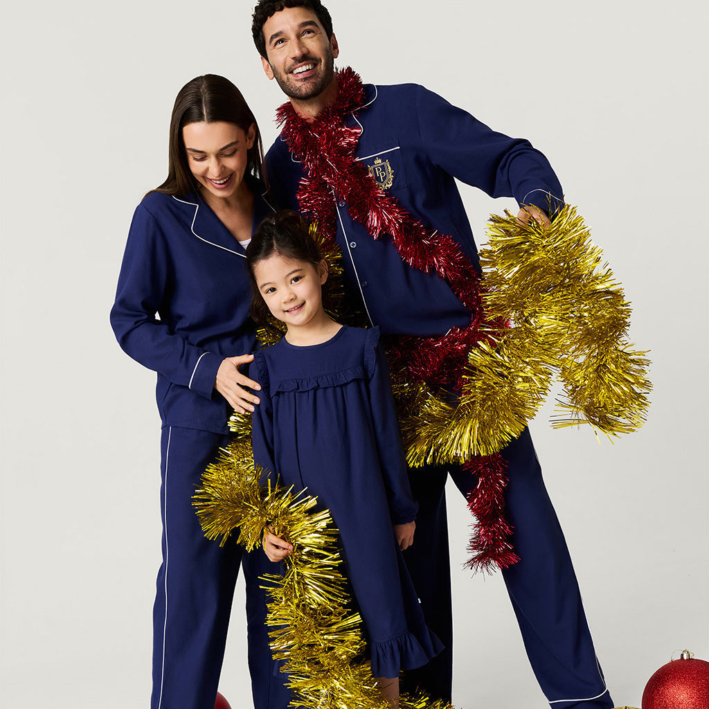 Navy Flannelette Nightgown