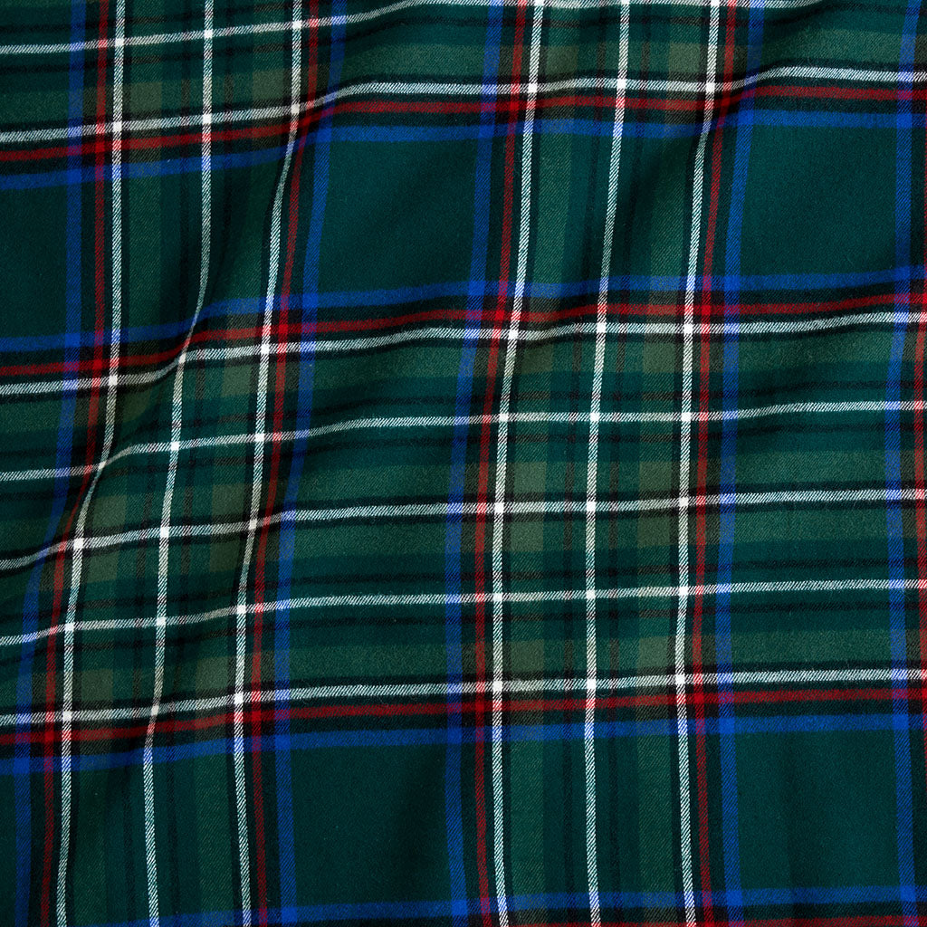 Green Tartan Plaid Flannelette Holiday Gift Sack