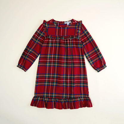 Red Tartan Plaid Flannelette Nightgown
