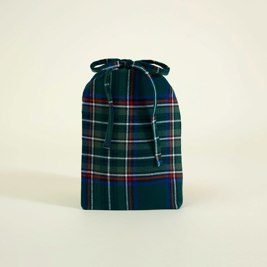 Green Tartan Plaid Men's Flannelette Pajama Set