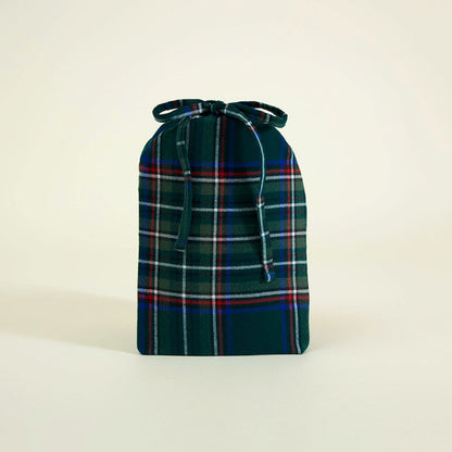 Green Tartan Plaid Men's Flannelette Pajama Set