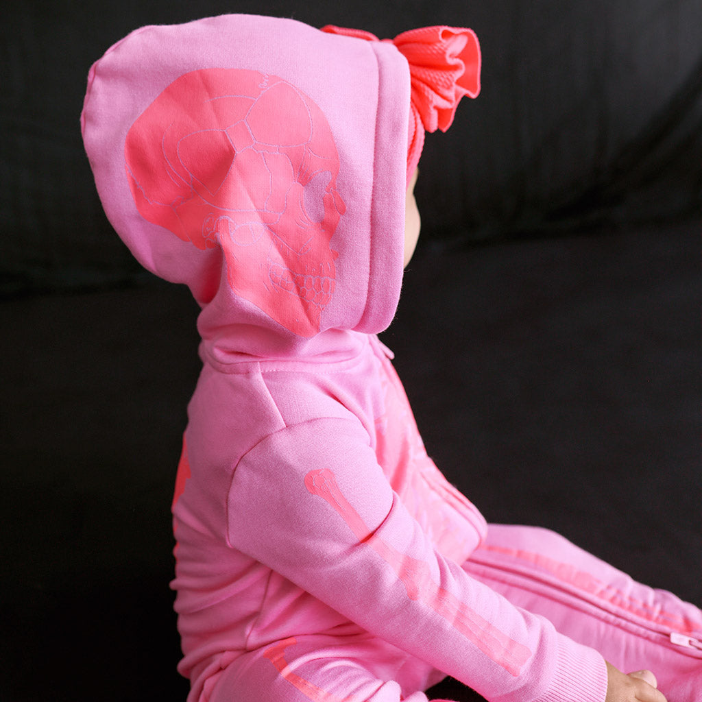 Posh Skelly Fleece Hooded Romper