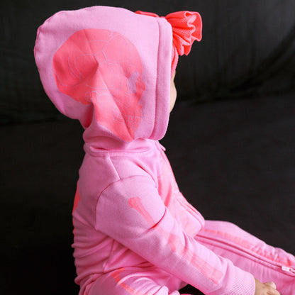 Posh Skelly Fleece Hooded Romper