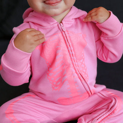 Posh Skelly Fleece Hooded Romper