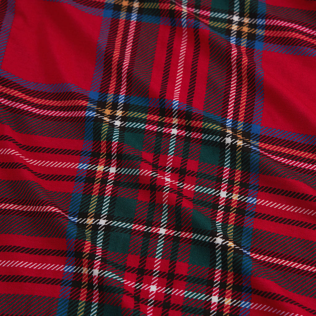 Red Tartan Plaid Classic Pajama Set