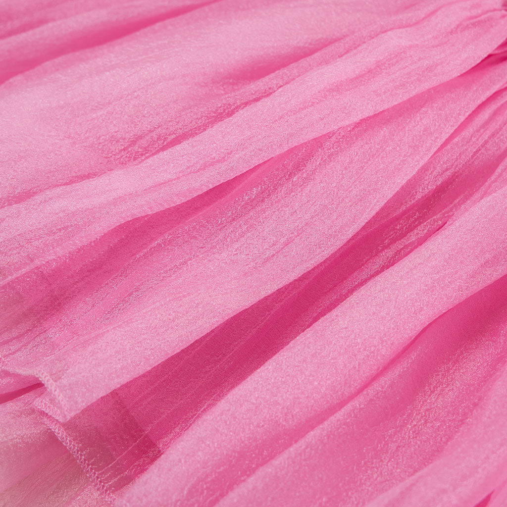 Cruisin' Pink Chiffon Organza Tiered Skirt