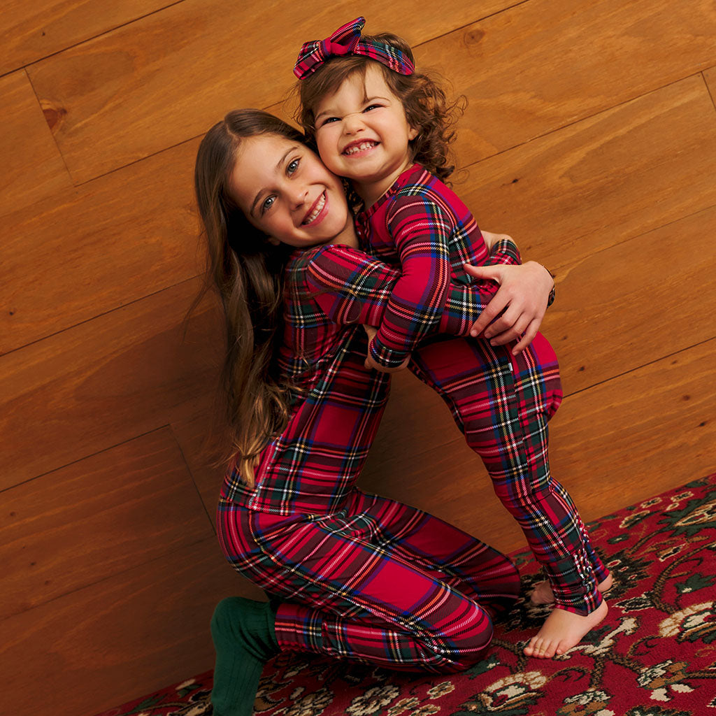 Red Tartan Plaid Convertible One Piece