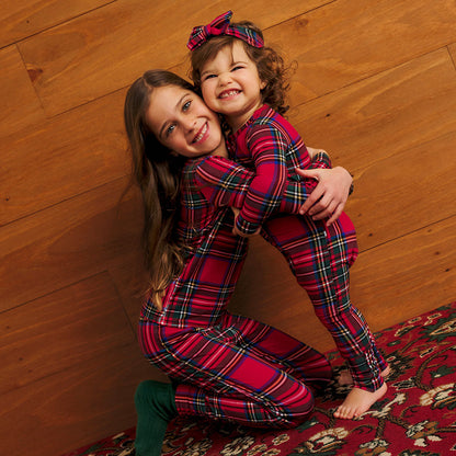 Red Tartan Plaid Convertible One Piece