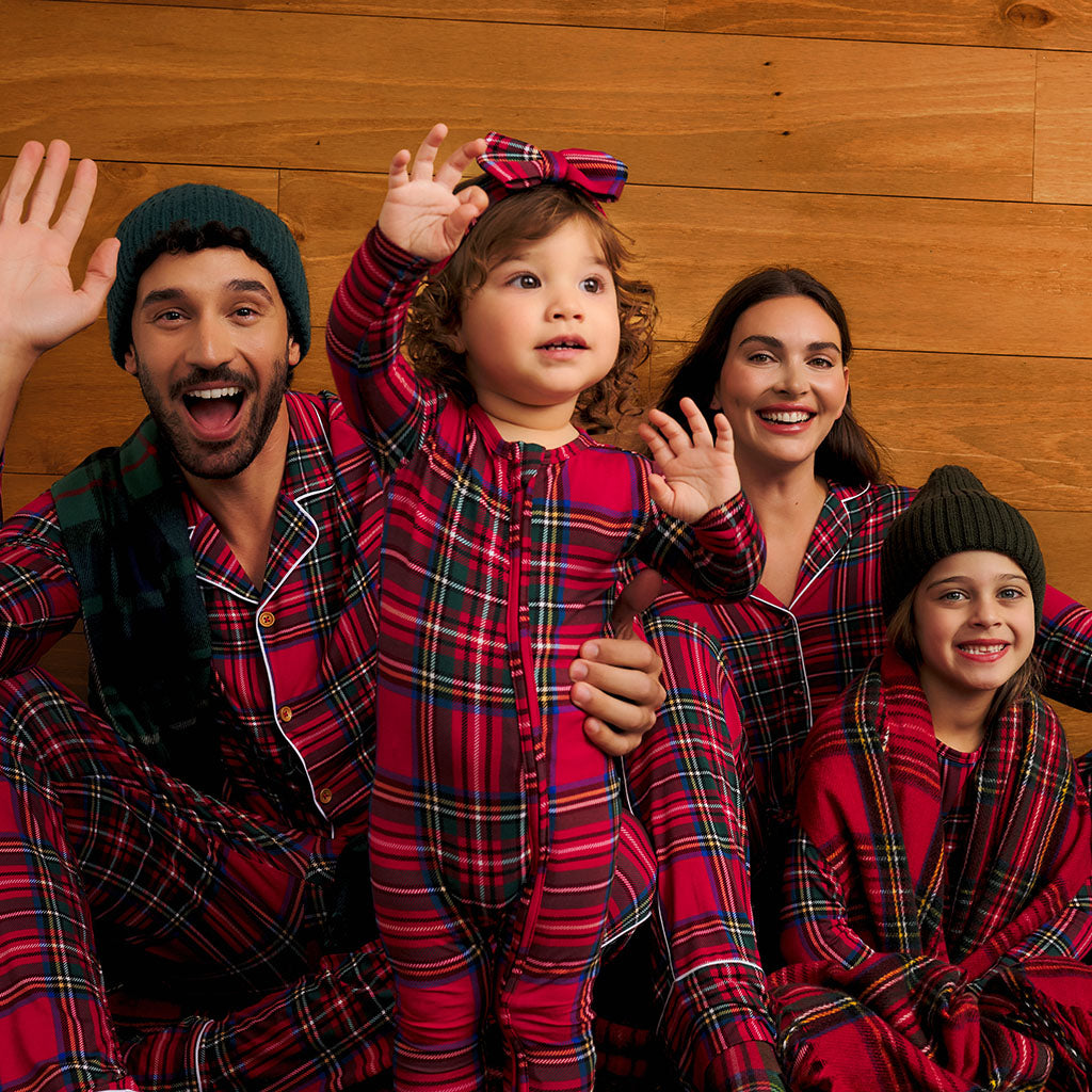 Red Tartan Plaid Men's Relaxed Pant Luxe Loungewear