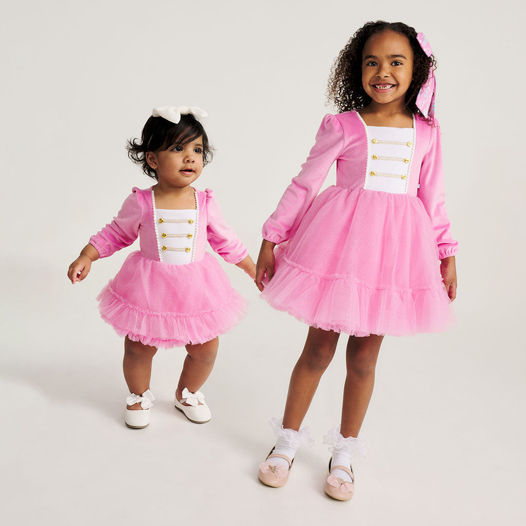 Sweet Nutcracker Velour Petticoat Dress