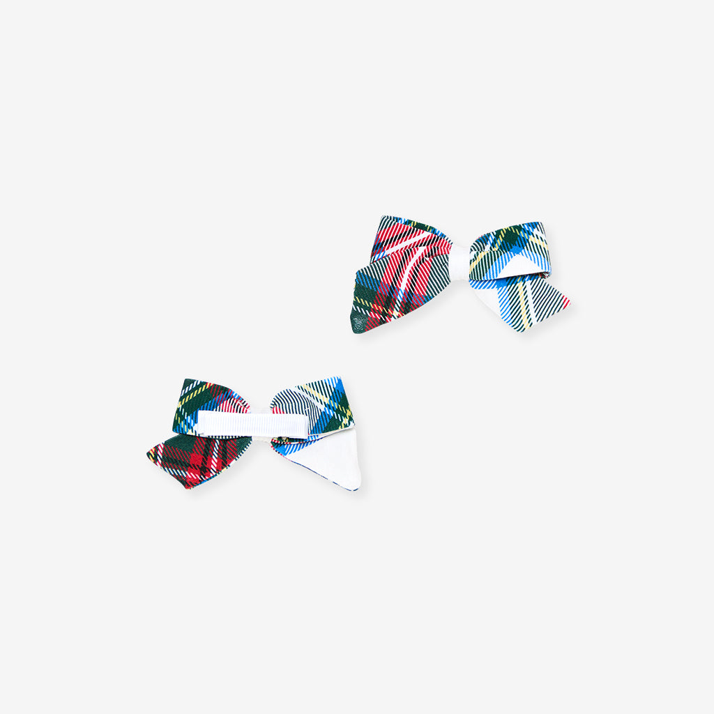 Portia Plaid Mini Bow Hair Clips