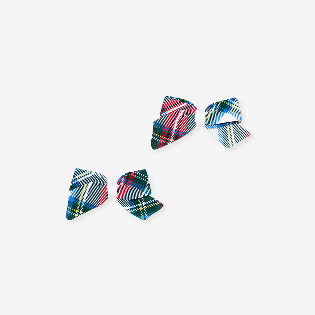Portia Plaid Mini Bow Hair Clips