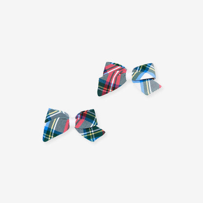 Portia Plaid Mini Bow Hair Clips