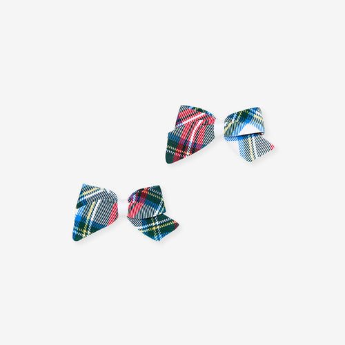 Portia Plaid Mini Bow Hair Clips