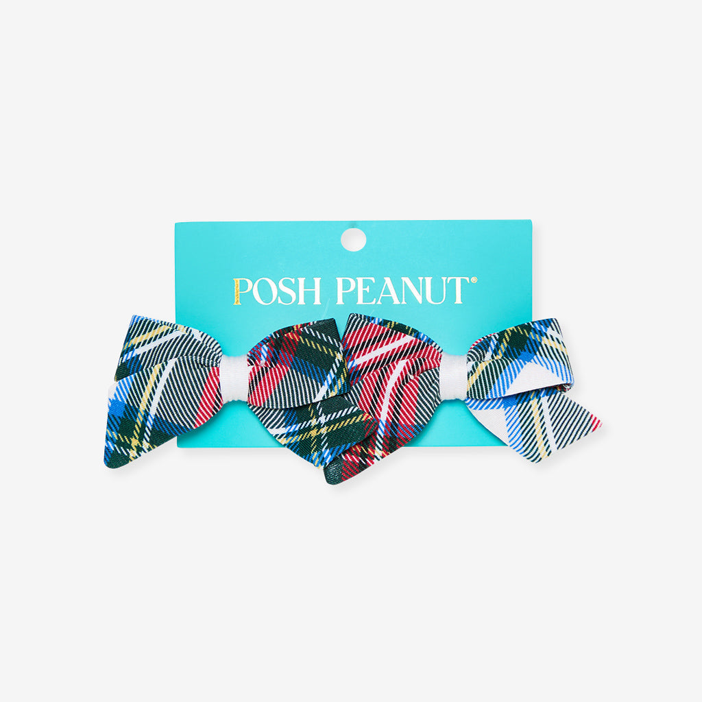 Portia Plaid Mini Bow Hair Clips