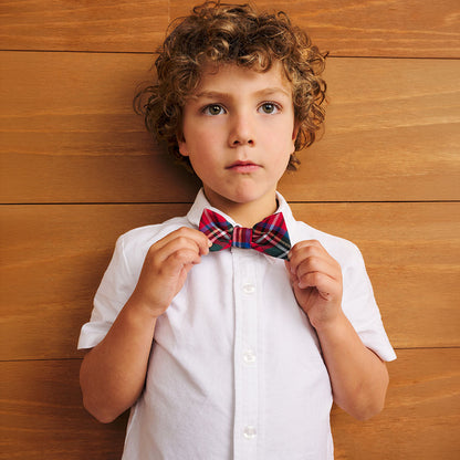 Red Tartan Plaid Luxe Bow Tie