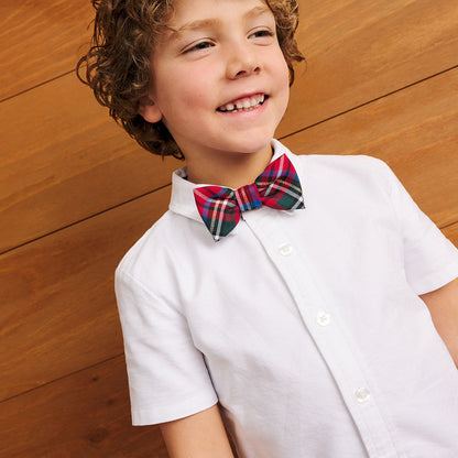 Red Tartan Plaid Luxe Bow Tie