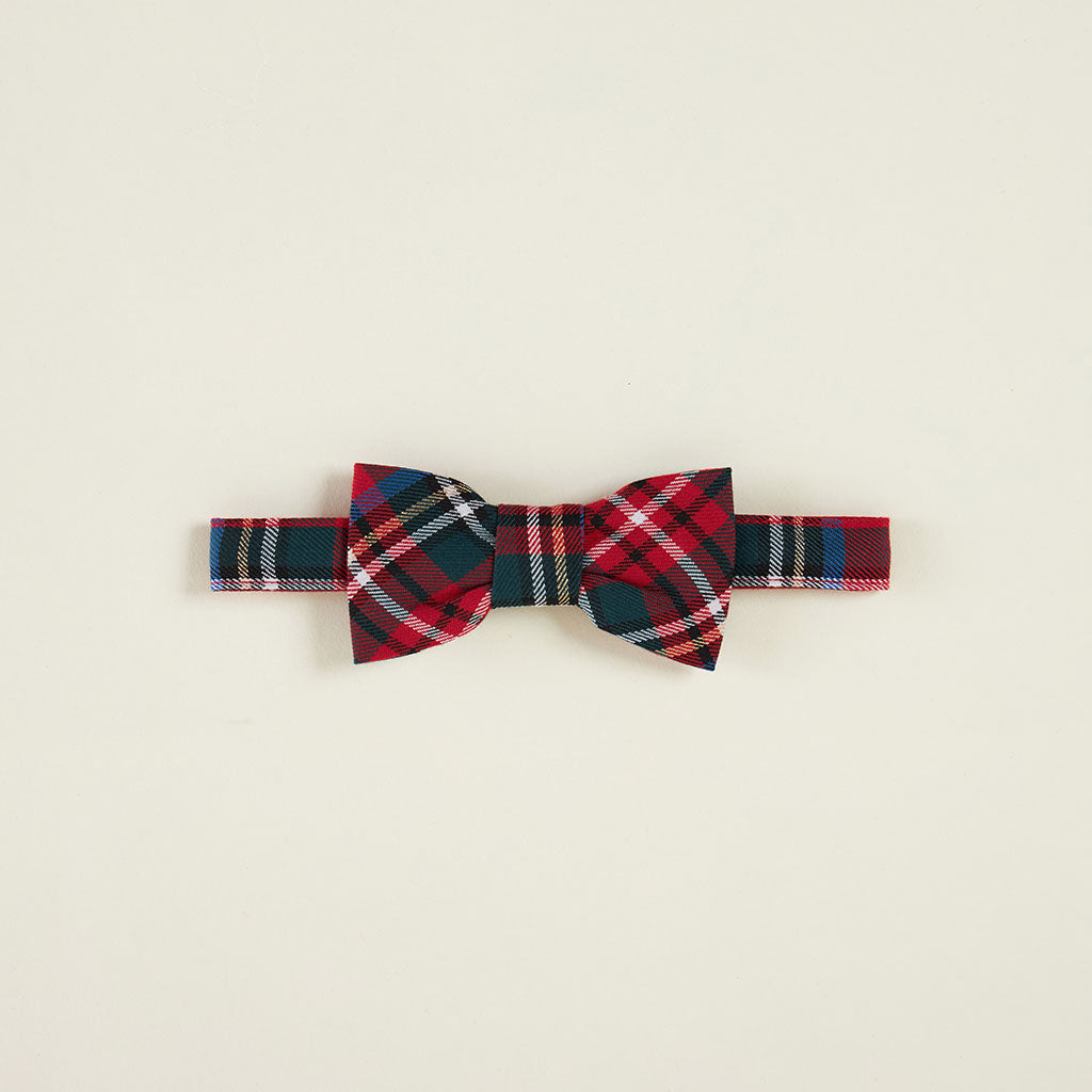 Red Tartan Plaid Luxe Bow Tie