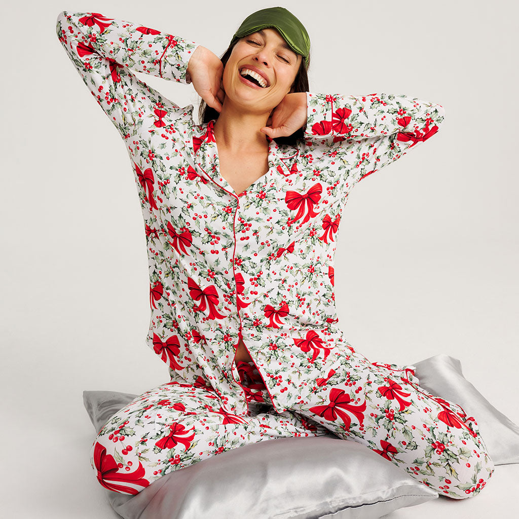 Happy Holly-days Women's Luxe Pajama Pant Set