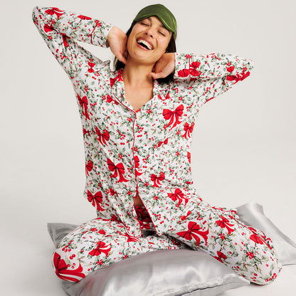 Happy Holly-days Women's Luxe Pajama Pant Set