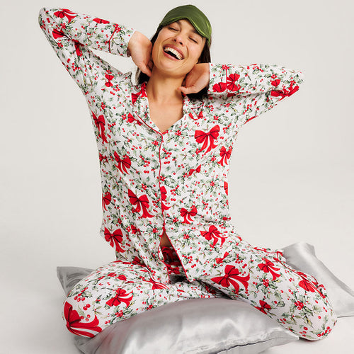 Happy Holly-days Women's Luxe Pajama Pant Set